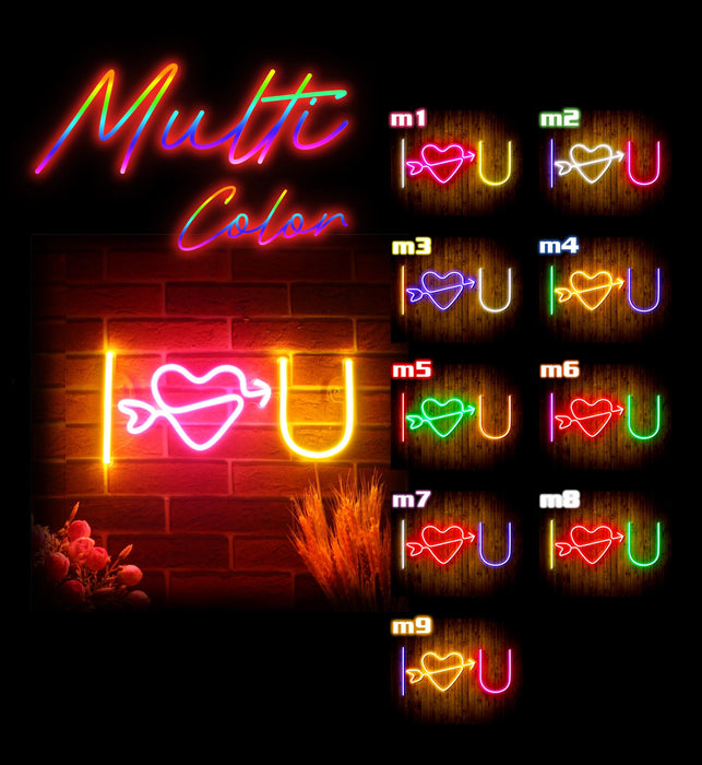 I Love You Flex Silicone LED Sign (Neon-Style, LED Technology) - Way Up Gifts