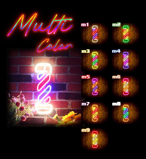 Barber Shop Pole Flex Silicone LED Sign (Neon-Style, LED Technology) - LED Gift Works