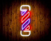 Barber Shop Pole Flex Silicone LED Sign (Neon-Style, LED Technology) - LED Gift Works