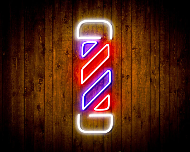 Barber Shop Pole Flex Silicone LED Sign (Neon-Style, LED Technology) - LED Gift Works