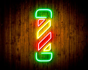 Barber Shop Pole Flex Silicone LED Sign (Neon-Style, LED Technology) - LED Gift Works