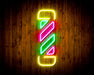 Barber Shop Pole Flex Silicone LED Sign (Neon-Style, LED Technology) - Way Up Gifts