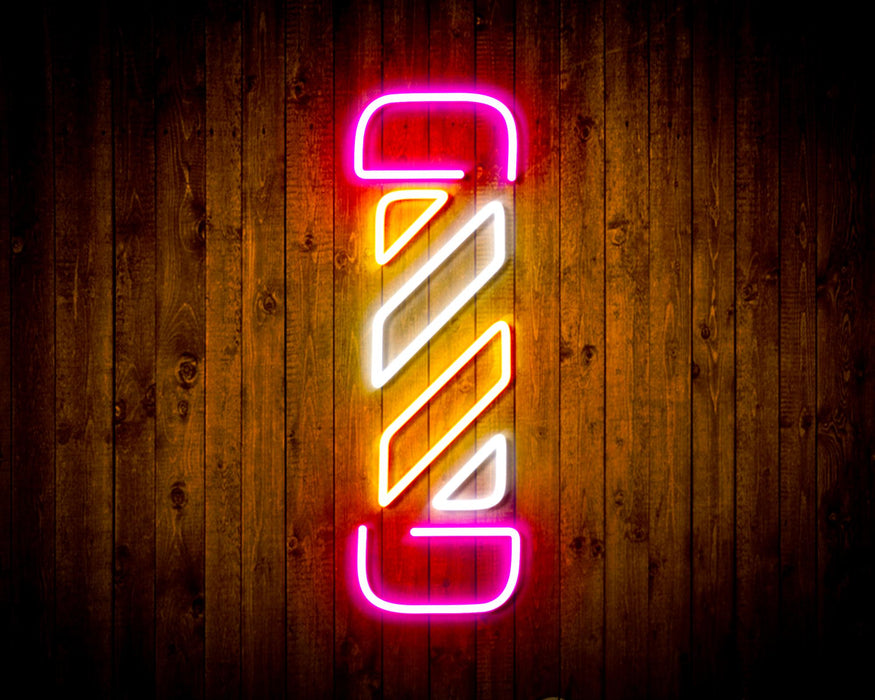 Barber Shop Pole Flex Silicone LED Sign (Neon-Style, LED Technology) - Way Up Gifts