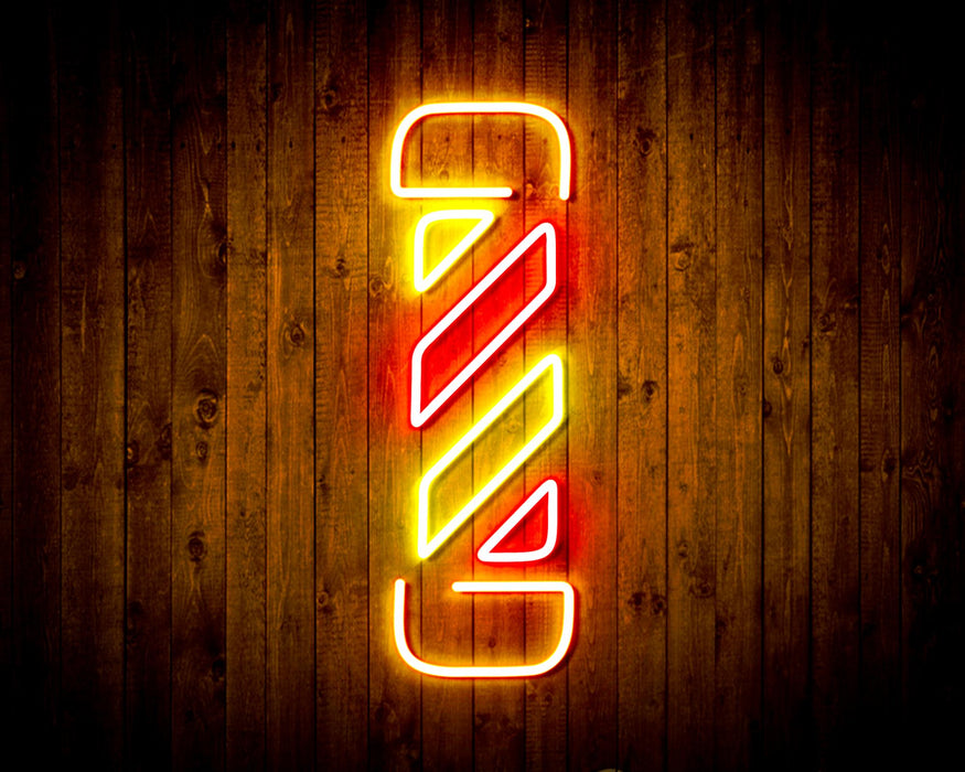 Barber Shop Pole Flex Silicone LED Sign (Neon-Style, LED Technology) - Way Up Gifts