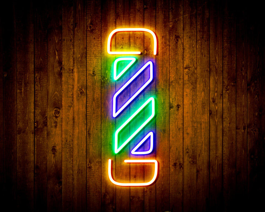 Barber Shop Pole Flex Silicone LED Sign (Neon-Style, LED Technology) - Way Up Gifts