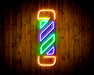 Barber Shop Pole Flex Silicone LED Sign (Neon-Style, LED Technology) - Way Up Gifts