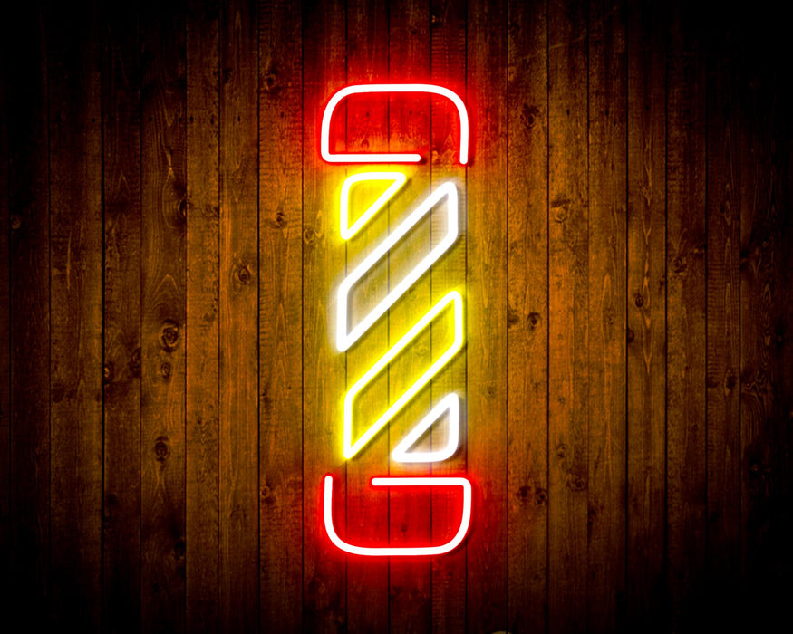 Barber Shop Pole Flex Silicone LED Sign (Neon-Style, LED Technology) - Way Up Gifts