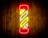 Barber Shop Pole Flex Silicone LED Sign (Neon-Style, LED Technology) - Way Up Gifts