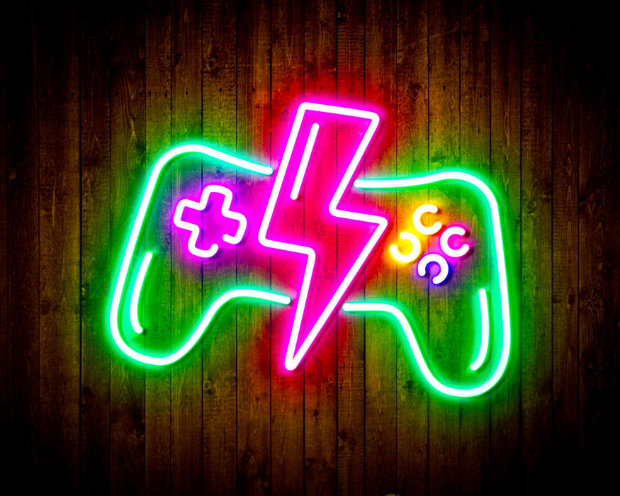 Gamer Gift Video Game Controller Flex Silicone LED Sign (Neon-Style, LED Technology) - Way Up Gifts