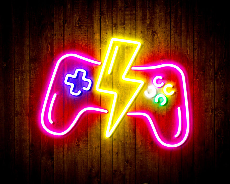 Gamer Gift Video Game Controller Flex Silicone LED Sign (Neon-Style, LED Technology) - Way Up Gifts