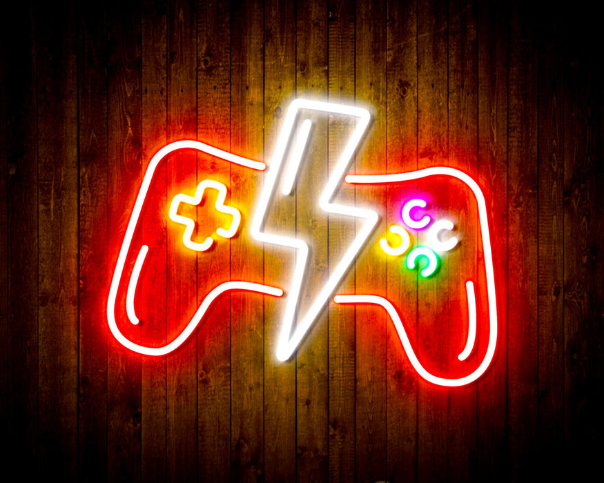 Gamer Gift Video Game Controller Flex Silicone LED Sign (Neon-Style, LED Technology) - Way Up Gifts