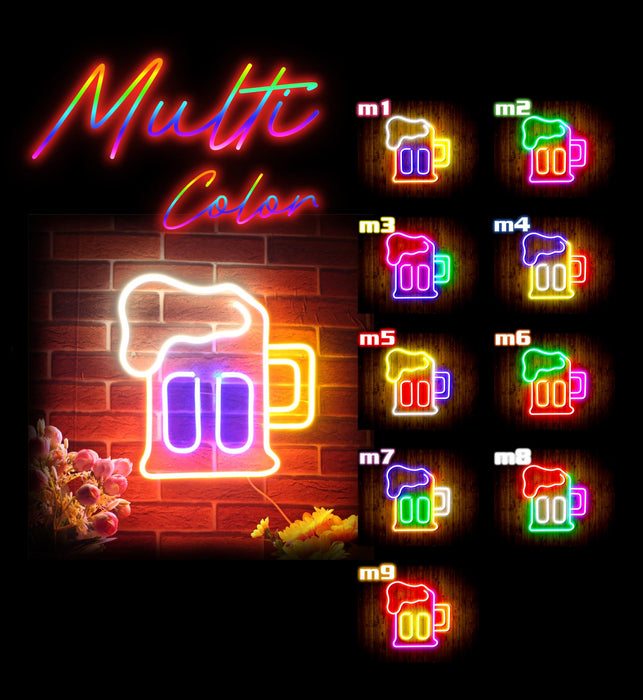 Beer Mug Flex Silicone LED Sign (Neon-Style, LED Technology) - Way Up Gifts