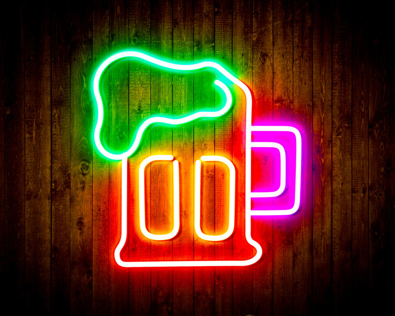 Beer Mug Flex Silicone LED Sign (Neon-Style, LED Technology) - LED Gift Works