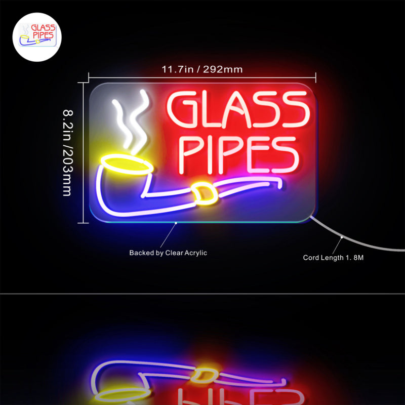 Glass Pipes Flex Silicone LED Sign (Neon-Style, LED Technology) - LED Gift Works