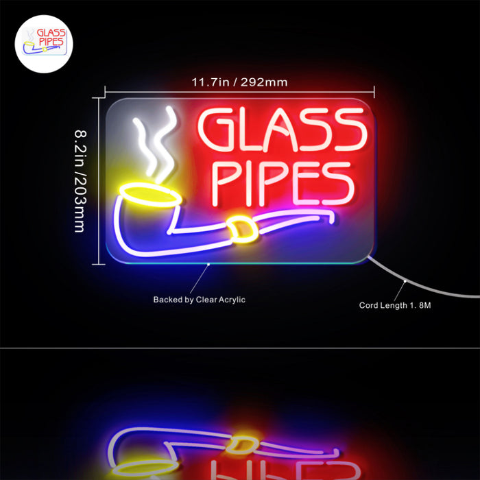Glass Pipes Flex Silicone LED Sign (Neon-Style, LED Technology) - Way Up Gifts
