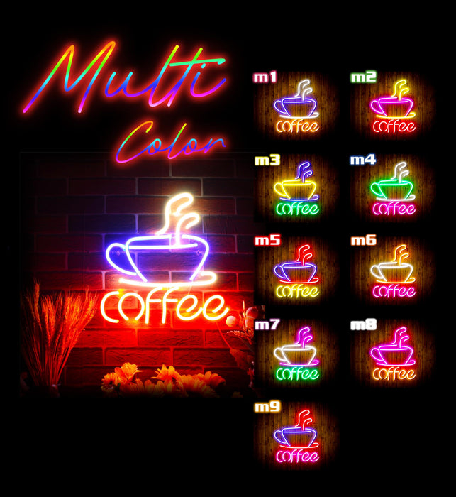 Coffee Cup Flex Silicone LED Sign (Neon-Style, LED Technology) - Way Up Gifts