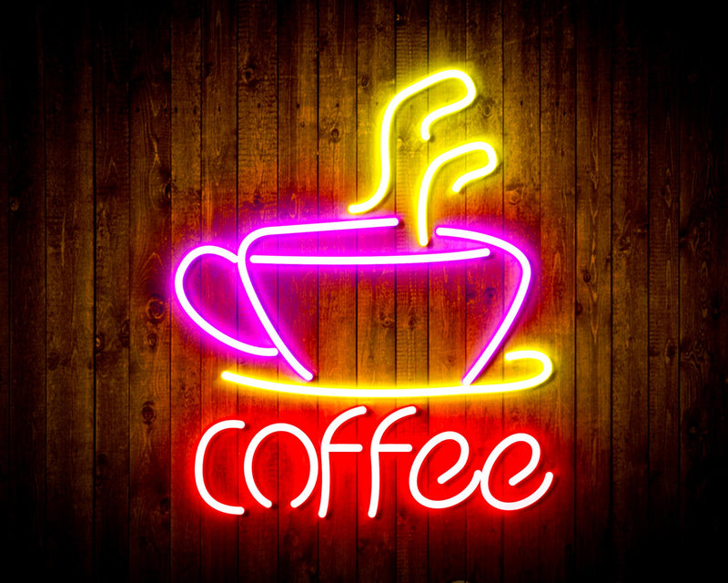 Coffee Cup Flex Silicone LED Sign (Neon-Style, LED Technology) - LED Gift Works