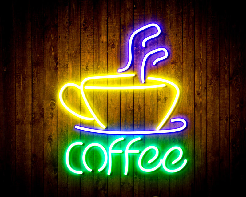 Coffee Cup Flex Silicone LED Sign (Neon-Style, LED Technology) - LED Gift Works