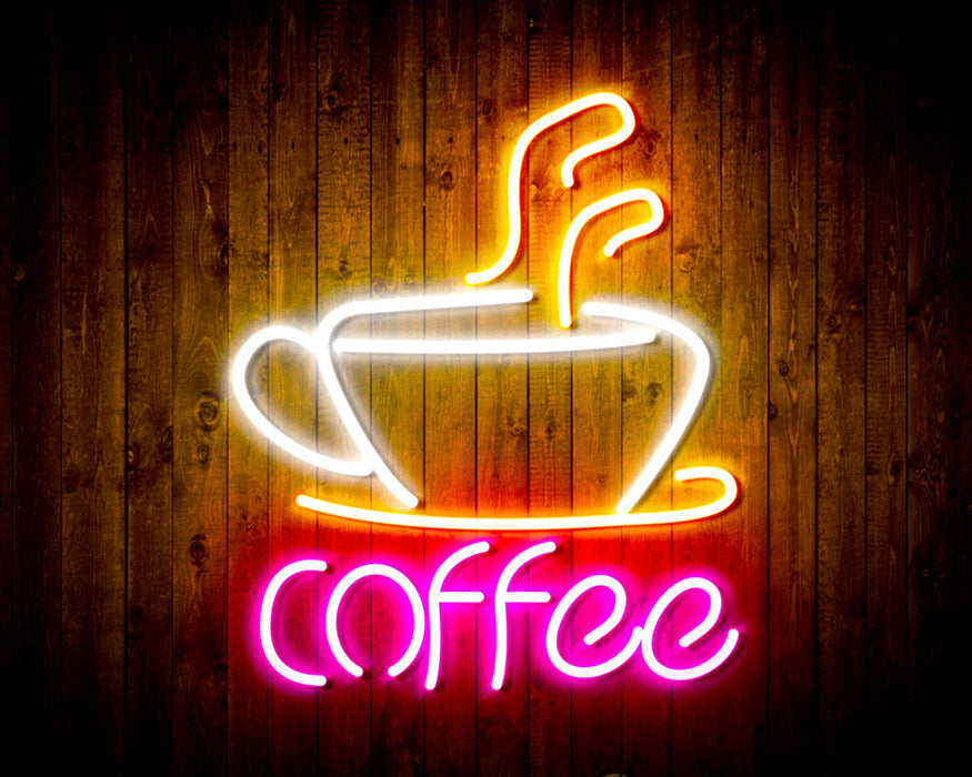 Coffee Cup Flex Silicone LED Sign (Neon-Style, LED Technology) - Way Up Gifts