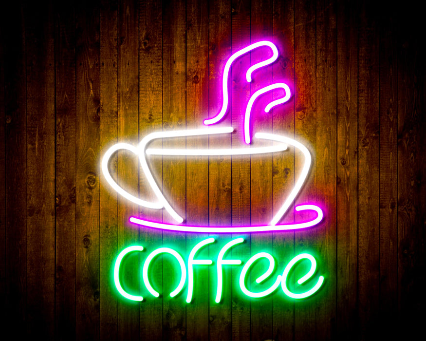 Coffee Cup Flex Silicone LED Sign (Neon-Style, LED Technology) - Way Up Gifts