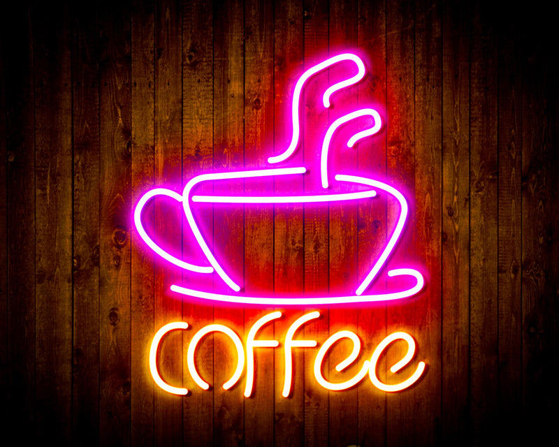 Coffee Cup Flex Silicone LED Sign (Neon-Style, LED Technology) - LED Gift Works