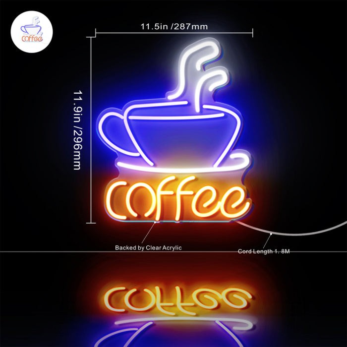 Coffee Cup Flex Silicone LED Sign (Neon-Style, LED Technology) - Way Up Gifts