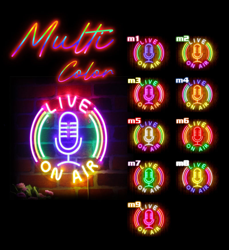 Live On Air Flex Silicone LED Sign (Neon-Style, LED Technology) - LED Gift Works