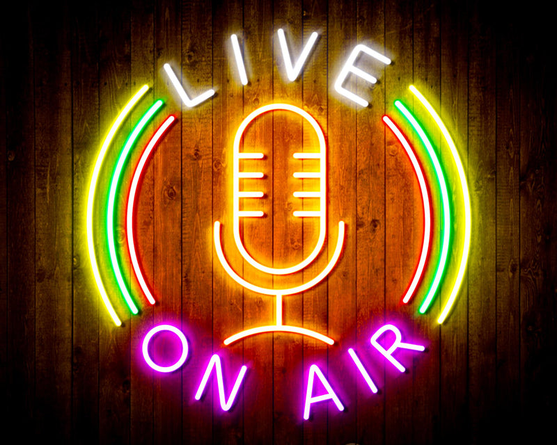 Live On Air Flex Silicone LED Sign (Neon-Style, LED Technology) - LED Gift Works