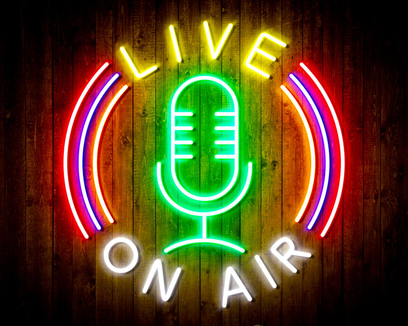 Live On Air Flex Silicone LED Sign (Neon-Style, LED Technology) - LED Gift Works