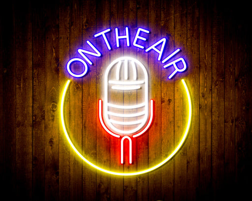 Microphone On The Air Flex Silicone LED Sign (Neon-Style, LED Technology) - Way Up Gifts