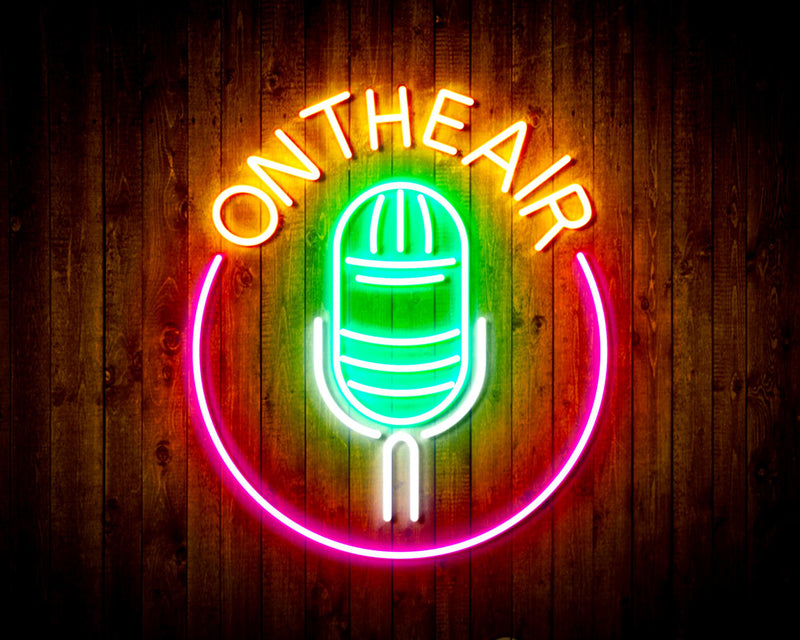 Microphone On The Air Flex Silicone LED Sign (Neon-Style, LED Technology) - LED Gift Works