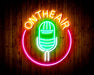 Microphone On The Air Flex Silicone LED Sign (Neon-Style, LED Technology) - Way Up Gifts