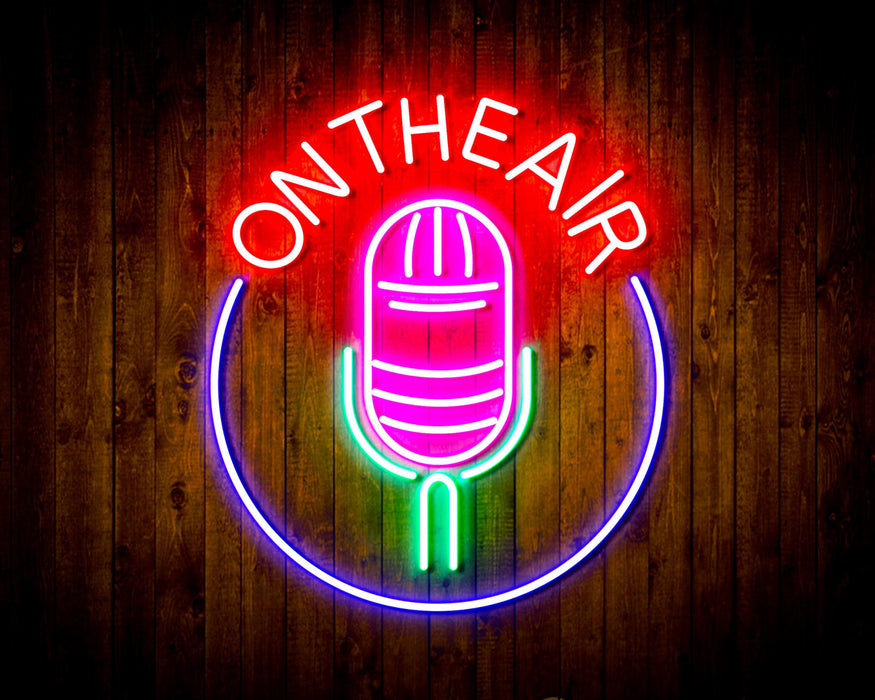 Microphone On The Air Flex Silicone LED Sign (Neon-Style, LED Technology) - Way Up Gifts
