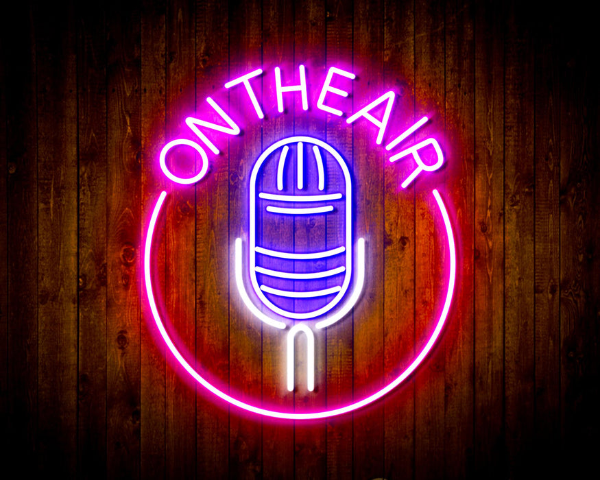 Microphone On The Air Flex Silicone LED Sign (Neon-Style, LED Technology) - Way Up Gifts