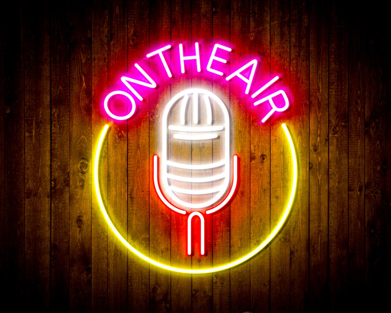 Microphone On The Air Flex Silicone LED Sign (Neon-Style, LED Technology) - LED Gift Works