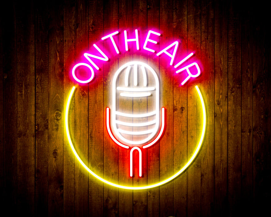 Microphone On The Air Flex Silicone LED Sign (Neon-Style, LED Technology) - Way Up Gifts