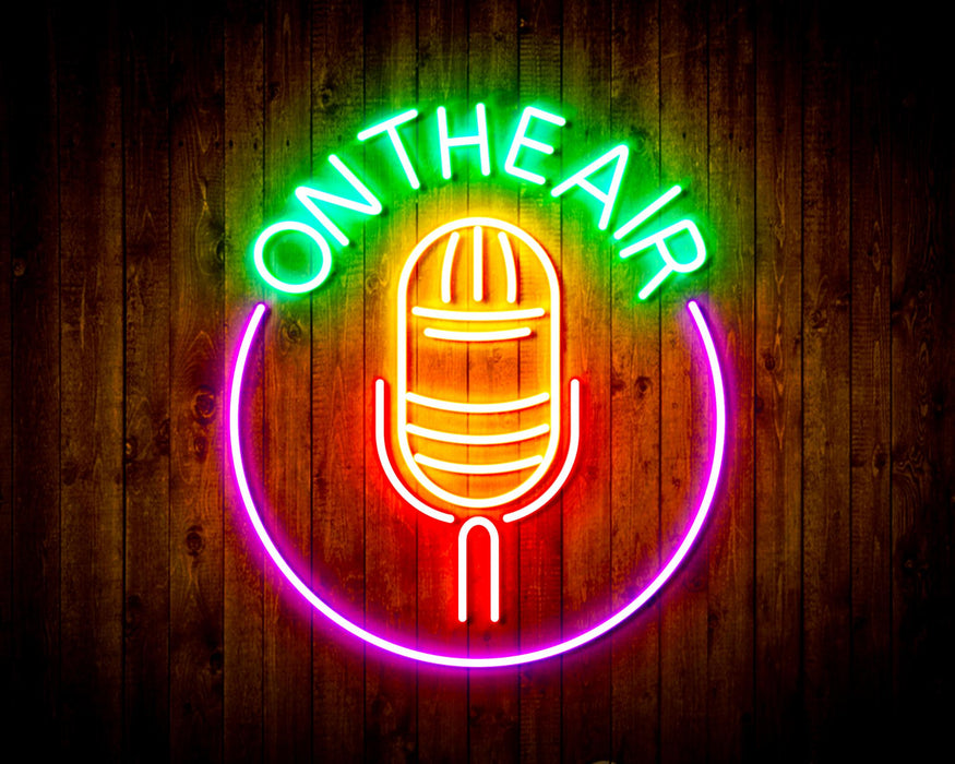 Microphone On The Air Flex Silicone LED Sign (Neon-Style, LED Technology) - Way Up Gifts