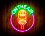 Microphone On The Air Flex Silicone LED Sign (Neon-Style, LED Technology) - Way Up Gifts