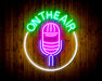 Microphone On The Air Flex Silicone LED Sign (Neon-Style, LED Technology) - Way Up Gifts