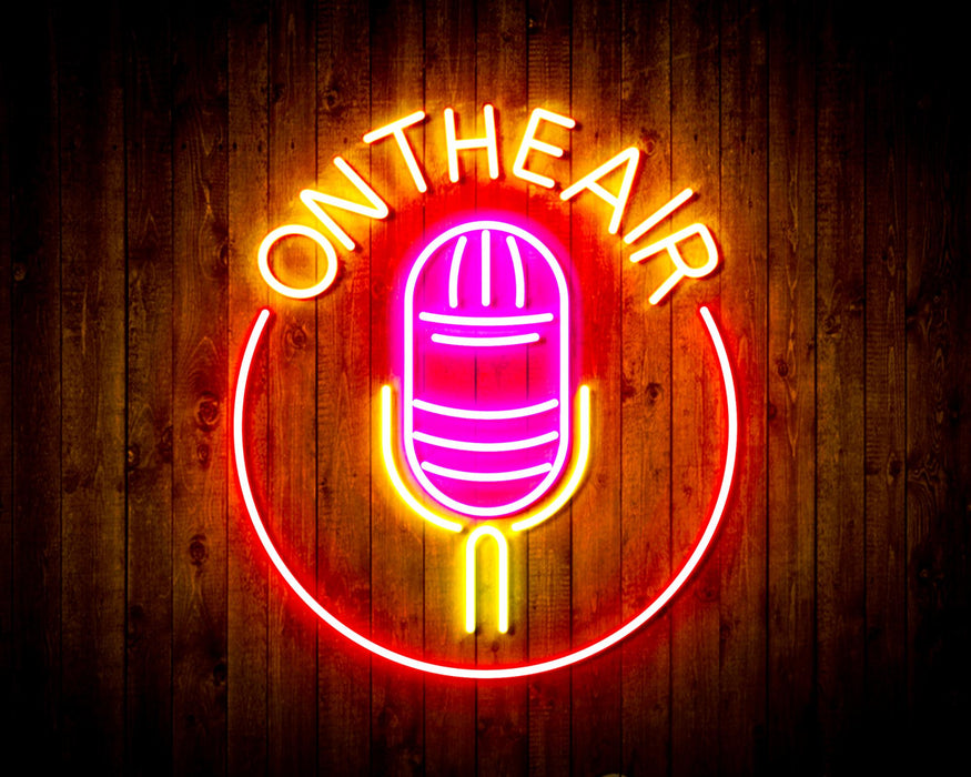Microphone On The Air Flex Silicone LED Sign (Neon-Style, LED Technology) - Way Up Gifts