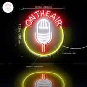 Microphone On The Air Flex Silicone LED Sign (Neon-Style, LED Technology) - LED Gift Works