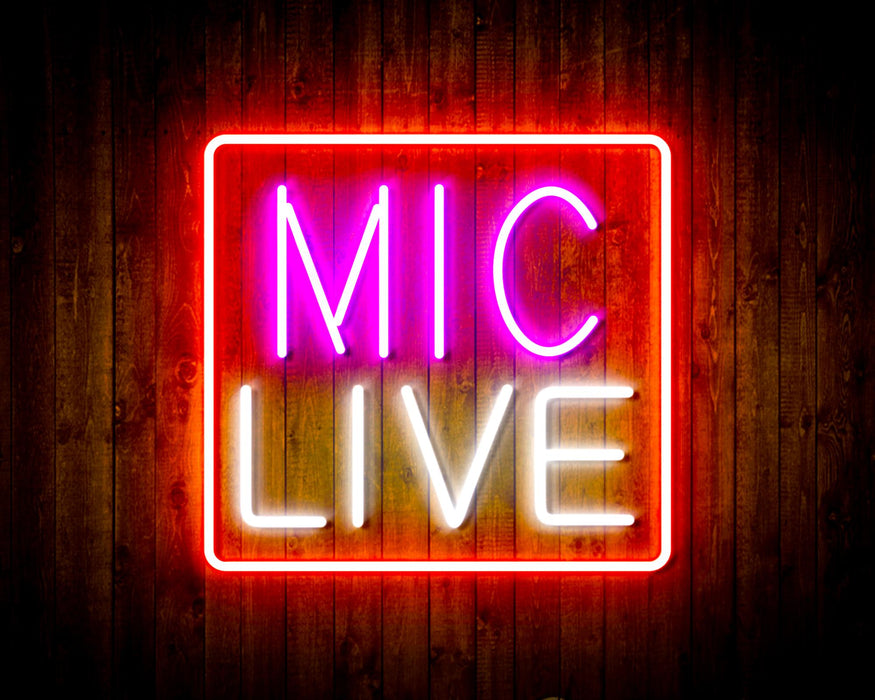 Mic Live Flex Silicone LED Sign (Neon-Style, LED Technology) - Way Up Gifts