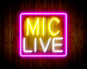 Mic Live Flex Silicone LED Sign (Neon-Style, LED Technology) - LED Gift Works