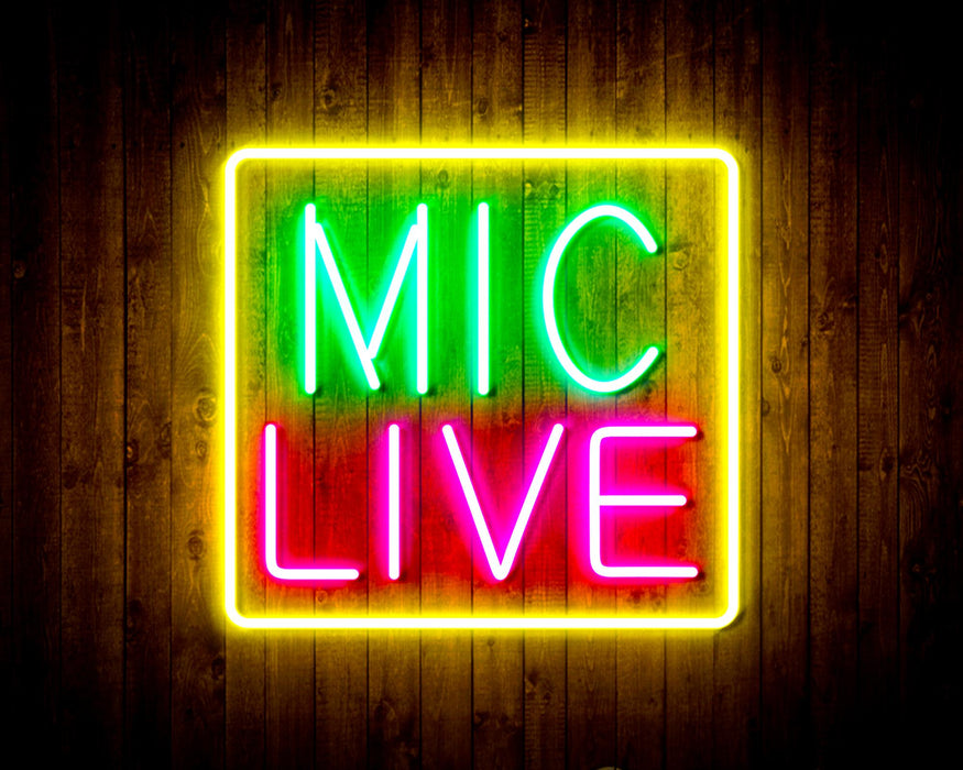 Mic Live Flex Silicone LED Sign (Neon-Style, LED Technology) - Way Up Gifts