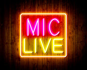 Mic Live Flex Silicone LED Sign (Neon-Style, LED Technology) - LED Gift Works