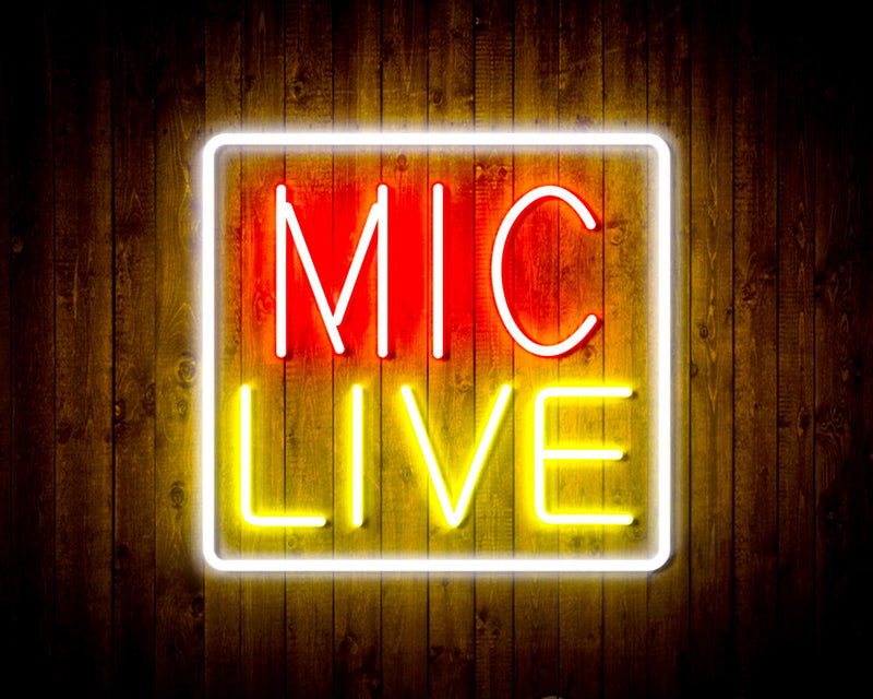 Mic Live Flex Silicone LED Sign (Neon-Style, LED Technology) - LED Gift Works