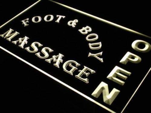 Foot and Body Massage Open LED Light Sign - Way Up Gifts