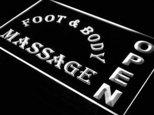 Foot and Body Massage Open LED Light Sign - Way Up Gifts