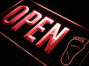 Foot Massage Open LED Light Sign - LED Gift Works