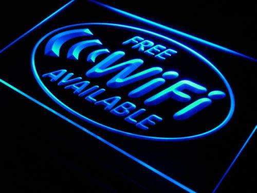 Free Wifi Available LED Light Sign - LED Gift Works